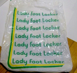 Vintage 1980er LADY FOOT LOCKER Einkaufstasche DEFUNCT SHOE STORE Sneaker MALL alt - Bild 1 von 1