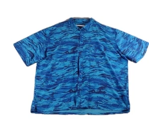 Guerrero Shaka Lagarto Griego Para Hombre XXXXL Multicolor Camuflaje Manga Corta Con Botones - Imagen 1 de 9