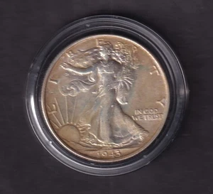 USA, ½ $, 1943, Schreitende Freiheitsgöttin, in Kapsel mit Zertifikat (4333) - Picture 1 of 3