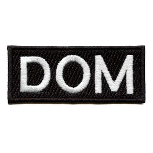 Dom Tag Box Logo Patch Dominante Rolle Präferenz bestickt Bügelbild - Bild 1 von 2