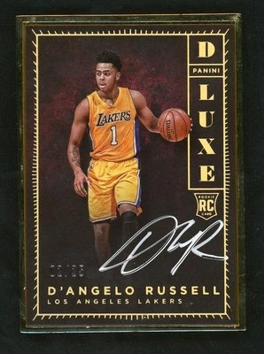 2015 Panini Luxe #DLX-DRS D'Angelo Russell Rookie Auto /25 Gold Frame - Image 1 of 2