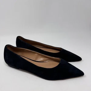 Sam Edelman Wanda Black Suede Pointed Toe Flats Size 10 - Picture 1 of 9