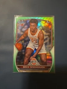 2022-23 Bowman University cromo - Brice Sensabaugh #11 refractor verde/99 (RC) - Imagen 1 de 3
