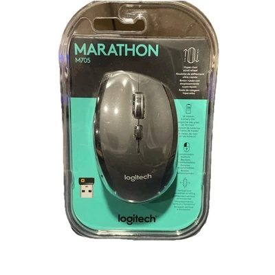 Logitech Marathon M705 Wireless Laser Mouse - Black (910-006033) - Image 1 of 2
