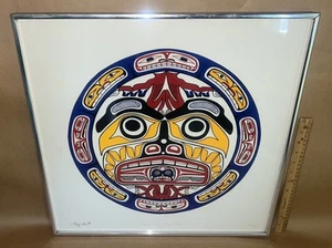 Tony Hunt Canadian First Nations Serigraph Print Southern Totem Moon Lmt Edition - Picture 1 of 24