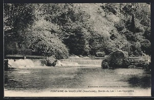 AK Fontaine-de-Vaucluse, Bords du Lac, Les Cascades - Bild 1 von 2