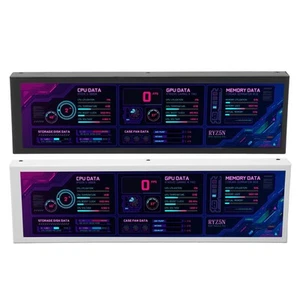 8.8in Computer Temp Monitor For AIDA64 1920x480 60Hz USB C Interface CPU GPU DB - Photo 1/18