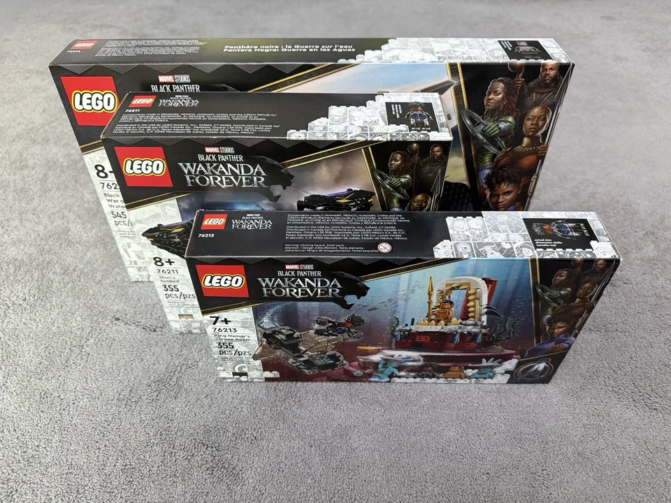 LEGO Marvel Black Panther Wakanda Forever Lot (76211, 76213, 76214) New & Sealed - Image 1 of 4