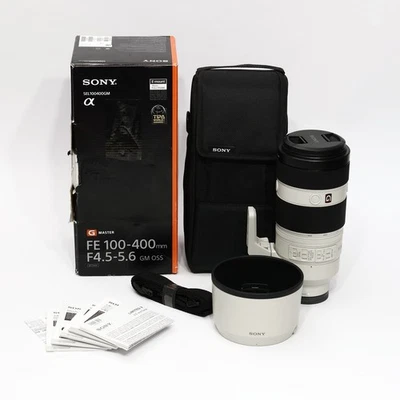 Lente Sony FE 100-400mm f/4.5-5.6 GM OSS (modelo EUA) - ESTADO PERFEITO - Caixa aberta - Imagem 1 de 4