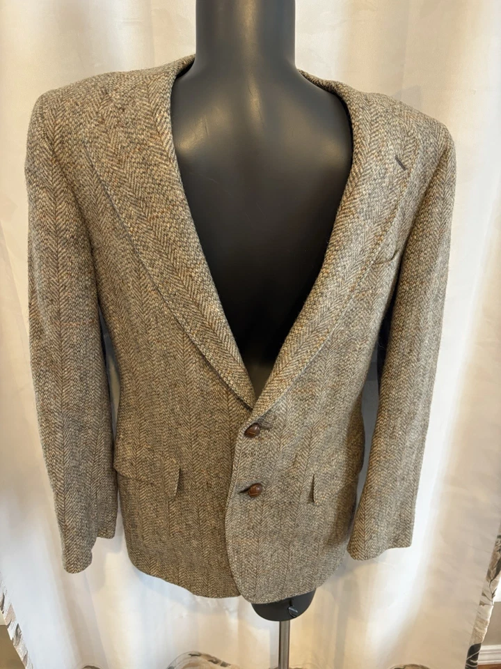 De colección Para Hombre Harris Tweed 100% Lana Ralph Lauren En Beige Talla 42 Foto 1 de 4