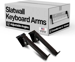 Victory Display Heavy-Duty Steel Slatwall Piano Keyboard Stand (1-Pack), Wall... - Picture 1 of 7