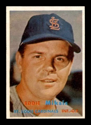 1957 Topps #350 Eddie Miksis   NM/NM+ X3407003 - Image 1 of 3