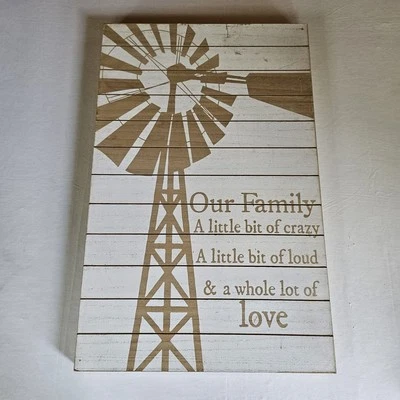 Farm Mill Windmill Wooden Sign Landscape Wood Plaques Decor Inspiration  - Image 1 of 4