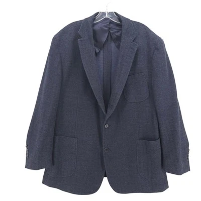 BROOKS BROTHERS 蓝色 Herringbone Regent Fit 3/2 卷棉羊毛西装外套 48R — 第 1/4 张图片