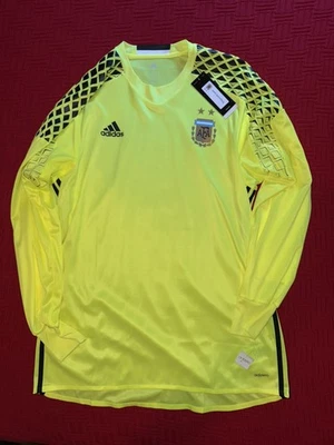Camiseta deportiva de portero Adidas Argentina 2016 preparada para el partido - Adizero - Amarilla  Foto 1 de 4