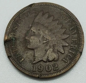 1902 Indian Head Cent Penny USA Münze #246 - Bild 1 von 2