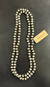 Collana Perline Grigio Scintillante Josephine Nuova con etichette 34 pollici senza fibbia - Foto 1 di 2