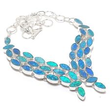Triplet Opal Gemstone Handmade 925 Sterling Silver Jewelry Necklace 18"
