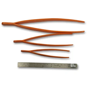 Plastic tweezers set of 3 size large non magnetic craft jewellery making beading - Picture 1 of 1