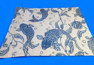 Pottery Barn Koi Fish Blue White Standard Pillow Sham Cover Case Bedding Single - Picture 1 of 13