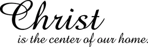 "Calcomanía de vinilo Christ is the Center of our Home decoración del hogar 10"" x 31" - Imagen 1 de 1