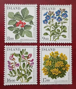 ICELAND 1985 MNH Flowers Mi 628-31 Scott 602-5 Superb 109-1 - Picture 1 of 3