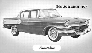 ANTIQUE AUTO, 1957 STUDEBAKER PRESIDENT CLASSIC, VINTAGE POSTCARD (C211) - Picture 1 of 2