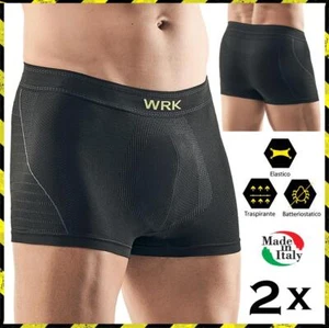 2 Boxer da Uomo SENZA CUCITURE in Microfibra Elasticizzati Sport Mutande Intimo - Foto 1 di 7