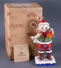 Jim Shore Catch the Christmas Spirit Figurine 402776 in Box 2012 Cat Fish