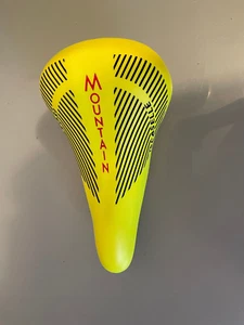 neuer retro mtb sattel, gelb, mit kloben, marke iscaselle , 260x160 mm - Bild 1 von 3