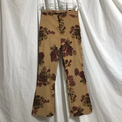 Винтажные брюки Amy Buyer с цветочным рисунком  - Изображение 1 из 4