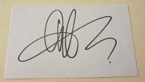 Aaron Eckhart Actor Autographed Signed 3X5 Index Card "The Dark Knight" Two-Face - Picture 1 of 3