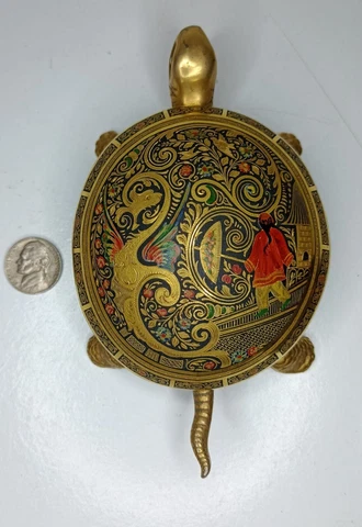 bronze turtle vintage hotel doorbell working rare piece Cover