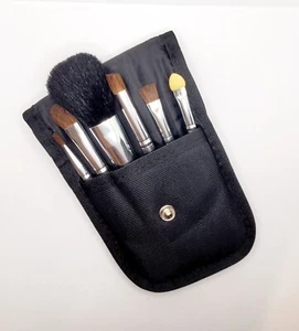 6 PC BRUSH SET with CASE Mineral Makeup Cosmetics Face Shadow Blush Eyes Lip - Picture 1 of 7