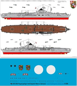 Peddinghaus 1/1250 EP 3052 Tedesco Portaerei Graf Zeppelin - Foto 1 di 1