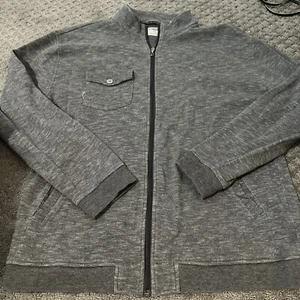 Linksoul Jacket Mens XXL 2XL Gray Full Zip Luxury Cotton Chest Pocket - Picture 1 of 5