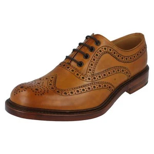 Zapatos para hombre Ashby G de cuero bronceado con cordones brogue de Loake £215.00 - Imagen 1 de 9