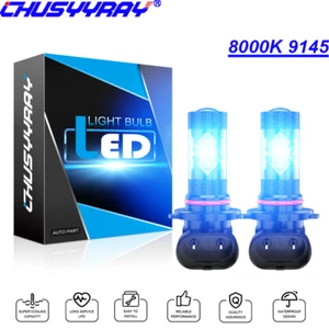 For Chrysler 300 2005-2009 2X9005/9006 LED Fog Light Bulbs 8000K Ice Blue - Picture 1 of 13