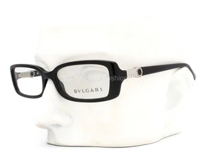 Bvlgari Brille Glasses BV4041 501 Schwarz poliert mit Silberrand 53-16-135 - Bild 1 von 5