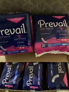 Prevail Daily Pads• 6 PACK BUNDLE/120 Pads• LEAKGuard•Moderate Absorbency• - Picture 1 of 1