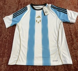 Adidas Lionel Messi Soccer Training Shirt Size Youth Large NEW Blue Burst - Picture 1 of 4