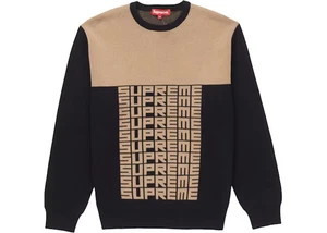 Gr. M - Supreme Logo Repeat Sweater Black Sweater Schwarz  - Bild 1 von 1