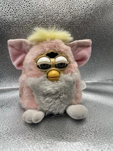 Furby Baby No Box Hasbro Tiger Electronics Model #70-940 Pink & White Blue Eyes - Picture 1 of 8