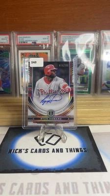 Autógrafo Topps Tribute Ryan Howard 2023 automático/199 Phillies Foto 1 de 2