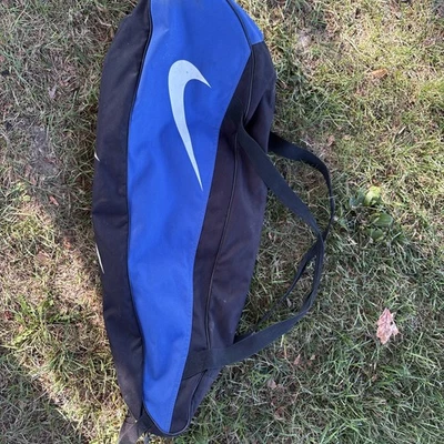 Bolso de bate de béisbol/softbol Nike con clip de cerca azul blanco y negro Foto 1 de 4