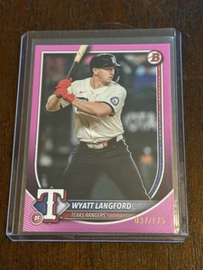 2025 Bowman Baseball PINK WYATT LANGFORD #'d 037/175 - Picture 1 of 6