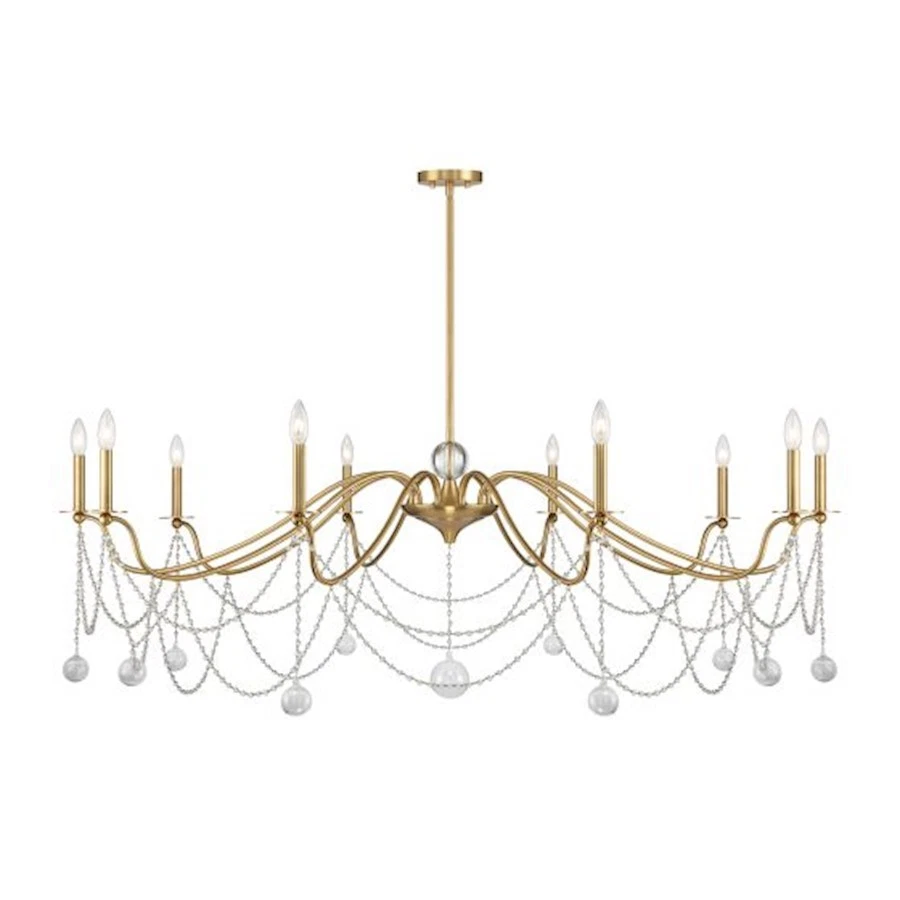 Lámpara de araña Savoy House Mariposa de 10 luces, latón cálido - 1-7504-10-322 Foto 1 de 1