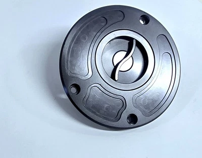 Tampa de gás combustível CNC para Kawasaki ZZR1400 ZX14 ZZR600 ZZR1200 ZRX1200R ZX6R preta - Imagem 1 de 2