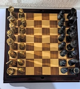 Bombay Company Premier Chess Checker Backgammon Set Wood 2001 Free Shipping - Picture 1 of 10