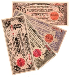 1942 WWII Philippine Province of NEGROS Currency S646 S647 S648 S649 UNC Set - Picture 1 of 4